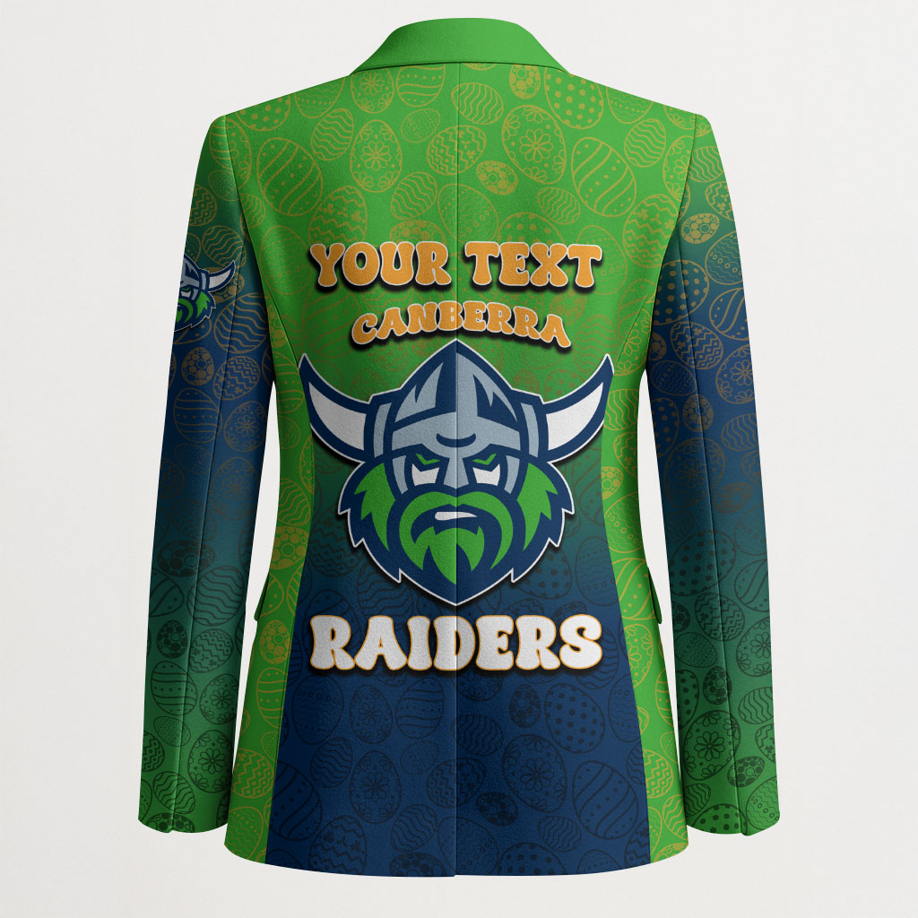 Personalized Canberra Raiders Blazer Easter Mascot - Colorful Eggs Cartoon Style