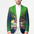 Personalized Canberra Raiders Blazer Easter Mascot - Colorful Eggs Cartoon Style