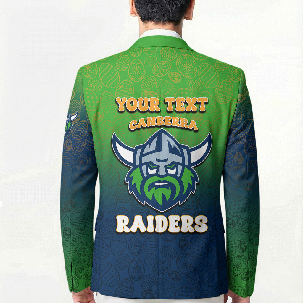Personalized Canberra Raiders Blazer Easter Mascot - Colorful Eggs Cartoon Style