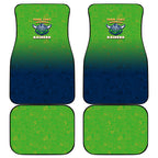 Personalized Canberra Raiders Car Mats Easter Mascot - Colorful Eggs Cartoon Style