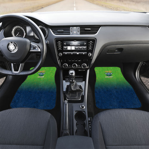 Personalized Canberra Raiders Car Mats Easter Mascot - Colorful Eggs Cartoon Style
