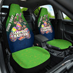 Personalized Canberra Raiders Car Seat Cover Easter Mascot - Colorful Eggs Cartoon Style