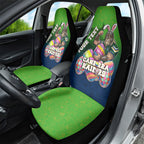 Personalized Canberra Raiders Car Seat Cover Easter Mascot - Colorful Eggs Cartoon Style
