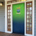 Personalized Canberra Raiders Door Cover Easter Mascot - Colorful Eggs Cartoon Style