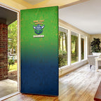 Personalized Canberra Raiders Door Cover Easter Mascot - Colorful Eggs Cartoon Style