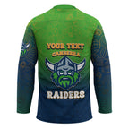 Personalized Canberra Raiders Hockey Jersey Easter Mascot - Colorful Eggs Cartoon Style
