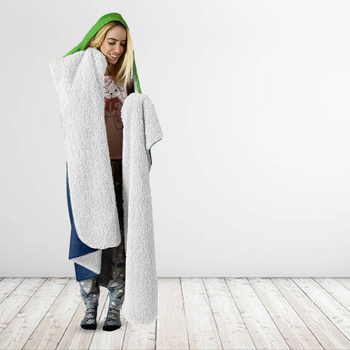 Personalized Canberra Raiders Hooded Blanket Easter Mascot - Colorful Eggs Cartoon Style