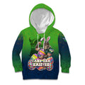 Personalized Canberra Raiders Kid Hoodie Easter Mascot - Colorful Eggs Cartoon Style