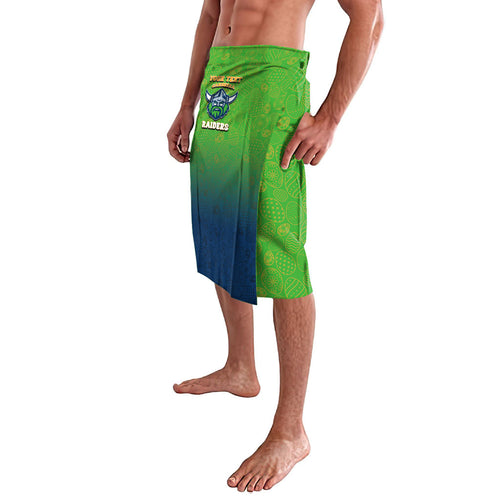 Personalized Canberra Raiders Lavalava Easter Mascot - Colorful Eggs Cartoon Style