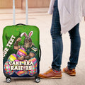 Personalized Canberra Raiders Luggage Cover Easter Mascot - Colorful Eggs Cartoon Style