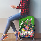 Personalized Canberra Raiders Luggage Cover Easter Mascot - Colorful Eggs Cartoon Style