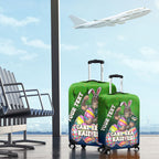Personalized Canberra Raiders Luggage Cover Easter Mascot - Colorful Eggs Cartoon Style
