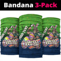 Personalized Canberra Raiders Neck Gaiter Easter Mascot - Colorful Eggs Cartoon Style