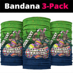Personalized Canberra Raiders Neck Gaiter Easter Mascot - Colorful Eggs Cartoon Style