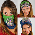Personalized Canberra Raiders Neck Gaiter Easter Mascot - Colorful Eggs Cartoon Style
