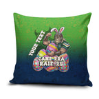 Personalized Canberra Raiders Pillow Cover Easter Mascot - Colorful Eggs Cartoon Style