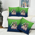 Personalized Canberra Raiders Pillow Cover Easter Mascot - Colorful Eggs Cartoon Style