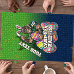 Personalized Canberra Raiders Puzzle Easter Mascot - Colorful Eggs Cartoon Style