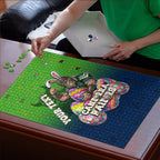Personalized Canberra Raiders Puzzle Easter Mascot - Colorful Eggs Cartoon Style