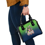 Personalized Canberra Raiders Shoulder Handbag Easter Mascot - Colorful Eggs Cartoon Style
