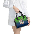 Personalized Canberra Raiders Shoulder Handbag Easter Mascot - Colorful Eggs Cartoon Style