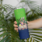 Personalized Canberra Raiders Skinny Tumbler Easter Mascot - Colorful Eggs Cartoon Style