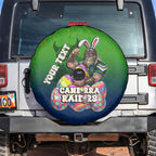 Personalized Canberra Raiders Spare Tire Cover Easter Mascot - Colorful Eggs Cartoon Style