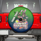 Personalized Canberra Raiders Spare Tire Cover Easter Mascot - Colorful Eggs Cartoon Style