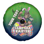 Personalized Canberra Raiders Spare Tire Cover Easter Mascot - Colorful Eggs Cartoon Style