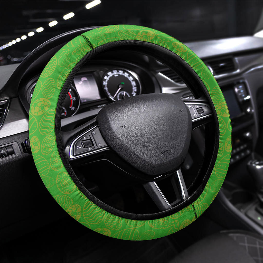 Canberra Raiders Steering Wheel Cover Easter Mascot - Colorful Eggs Cartoon Style