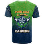Personalized Canberra Raiders T Shirt Easter Mascot - Colorful Eggs Cartoon Style