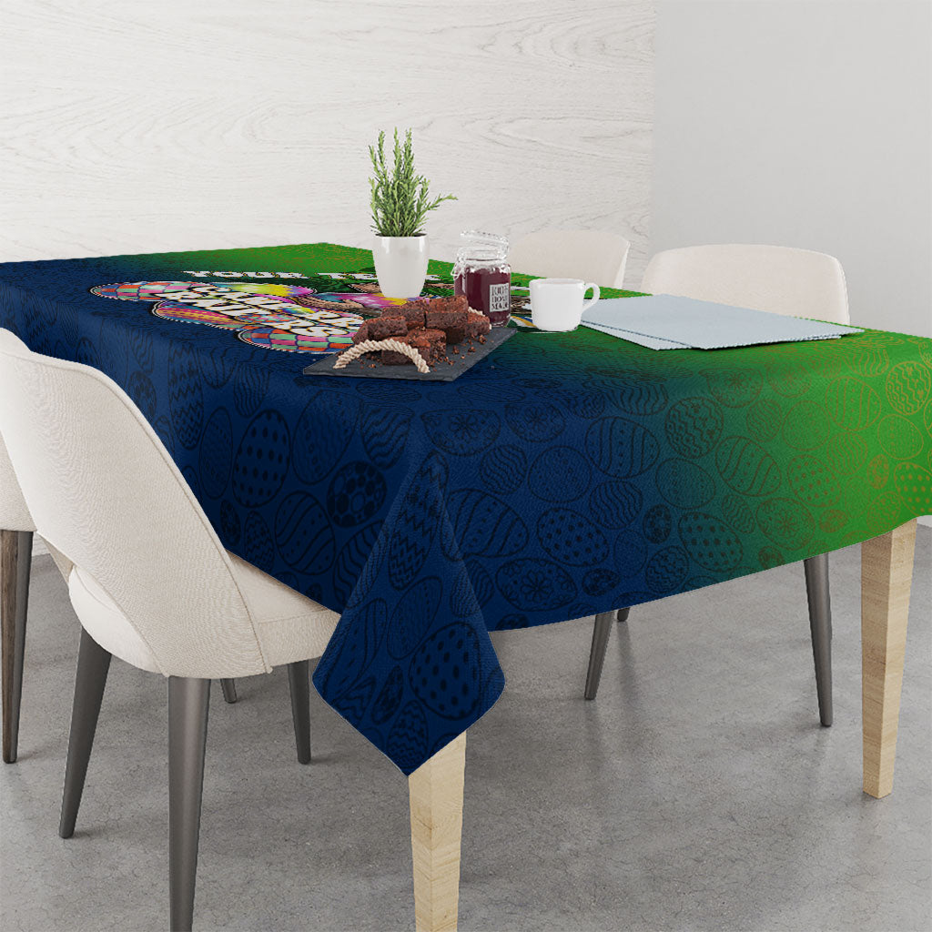 Personalized Canberra Raiders Tablecloth Easter Mascot - Colorful Eggs Cartoon Style