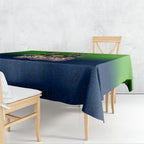 Personalized Canberra Raiders Tablecloth Easter Mascot - Colorful Eggs Cartoon Style