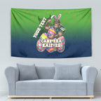 Personalized Canberra Raiders Tapestry Easter Mascot - Colorful Eggs Cartoon Style