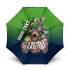Personalized Canberra Raiders Umbrella Easter Mascot - Colorful Eggs Cartoon Style