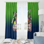 Personalized Canberra Raiders Window Curtain Easter Mascot - Colorful Eggs Cartoon Style