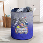 Personalized Canterbury-Bankstown Bulldogs Laundry Basket Easter Mascot - Colorful Eggs Cartoon Style
