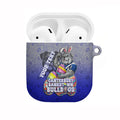 Personalized Canterbury-Bankstown Bulldogs AirPods Case Easter Mascot - Colorful Eggs Cartoon Style