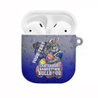 Personalized Canterbury-Bankstown Bulldogs AirPods Case Easter Mascot - Colorful Eggs Cartoon Style