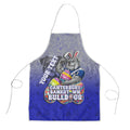 Personalized Canterbury-Bankstown Bulldogs Apron Easter Mascot - Colorful Eggs Cartoon Style