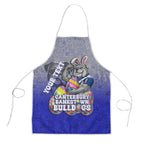 Personalized Canterbury-Bankstown Bulldogs Apron Easter Mascot - Colorful Eggs Cartoon Style