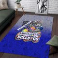 Personalized Canterbury-Bankstown Bulldogs Area Rug Easter Mascot - Colorful Eggs Cartoon Style