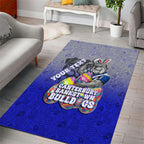 Personalized Canterbury-Bankstown Bulldogs Area Rug Easter Mascot - Colorful Eggs Cartoon Style