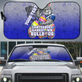 Personalized Canterbury-Bankstown Bulldogs Auto Sun Shade Easter Mascot - Colorful Eggs Cartoon Style