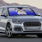 Personalized Canterbury-Bankstown Bulldogs Auto Sun Shade Easter Mascot - Colorful Eggs Cartoon Style