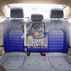 Personalized Canterbury-Bankstown Bulldogs Back Car Seat Cover Easter Mascot - Colorful Eggs Cartoon Style