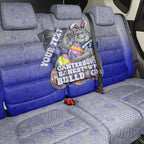 Personalized Canterbury-Bankstown Bulldogs Back Car Seat Cover Easter Mascot - Colorful Eggs Cartoon Style