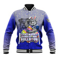 Personalized Canterbury-Bankstown Bulldogs Baseball Jacket Easter Mascot - Colorful Eggs Cartoon Style