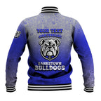 Personalized Canterbury-Bankstown Bulldogs Baseball Jacket Easter Mascot - Colorful Eggs Cartoon Style