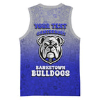 Personalized Canterbury-Bankstown Bulldogs Basketball Jersey Easter Mascot - Colorful Eggs Cartoon Style